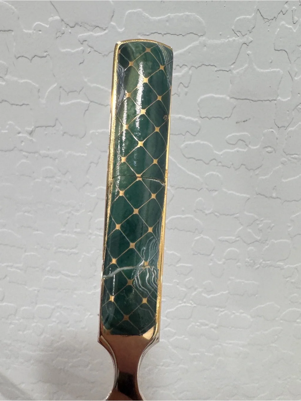 Neiman Marcus Vintage 2 Piece Ceramic Desk Set , Trinket Tray And Letter Opener